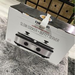Unopened New Double Slow Cooker + Buffet Server 