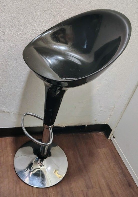 Black, Adjustable Bar Stool