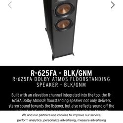 Brand NEW Klipsch Floor Standing Speaker (ONE Speaker Only)