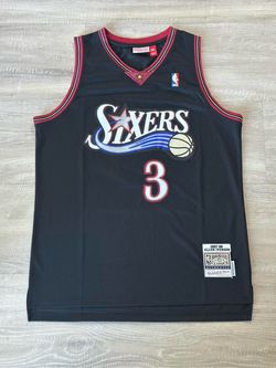 Allen Iverson black Philadelphia 76ers NBA jersey slim fit XXL