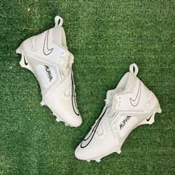 NEW Nike Alpha Menace Pro 3 White Men’s Football Cleats Size 10.5 CT6649-109