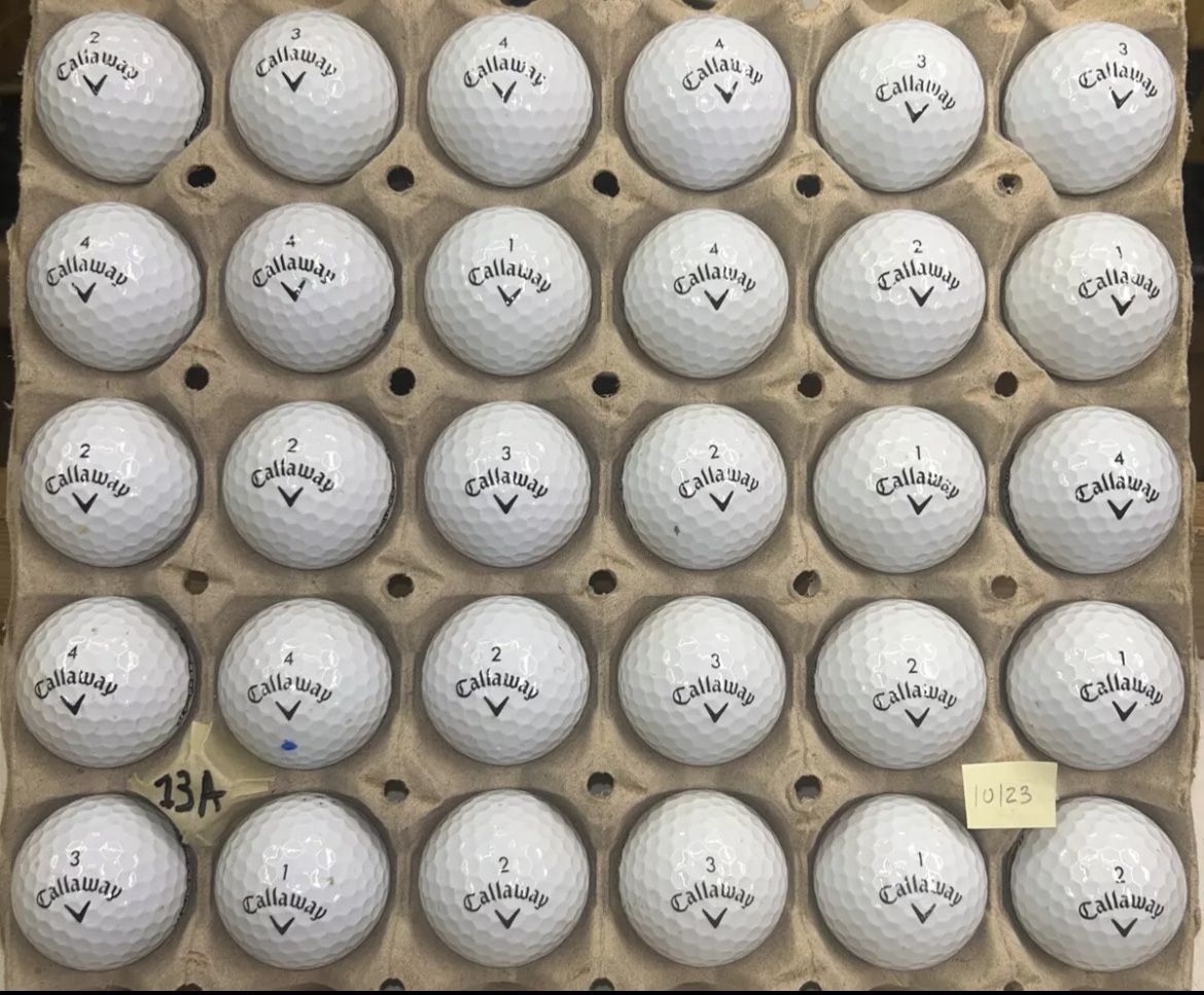 30 Callaway Supersoft White Golf Balls 4a Lot A13