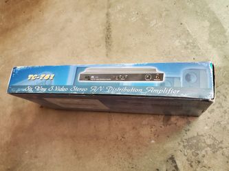 Six Way RCA or S Video Stereo A/V Distribution Amplifier NEW