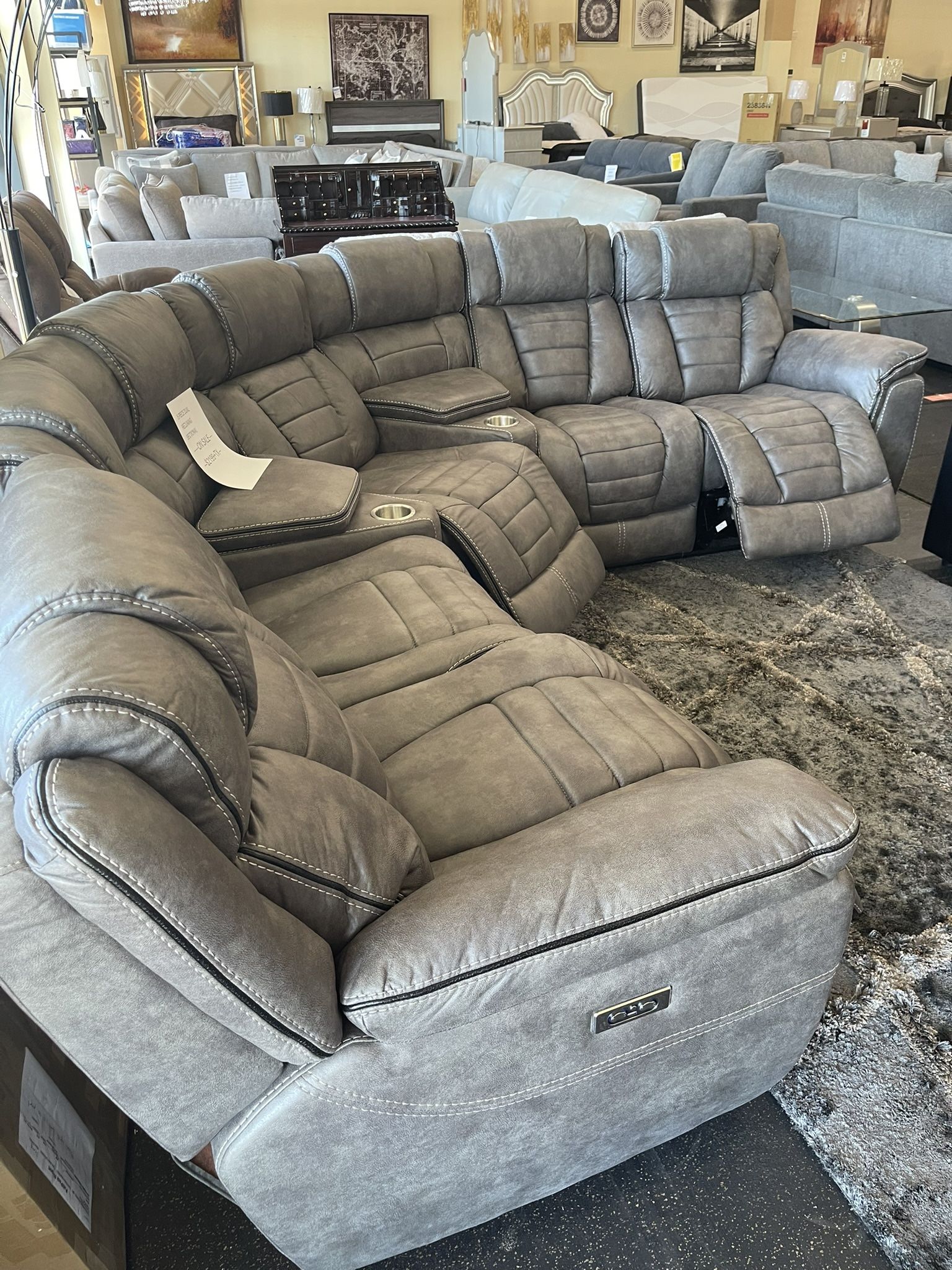 Power Reclining Sectional On Sale