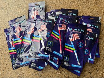 Flag glow sticks red white and blue