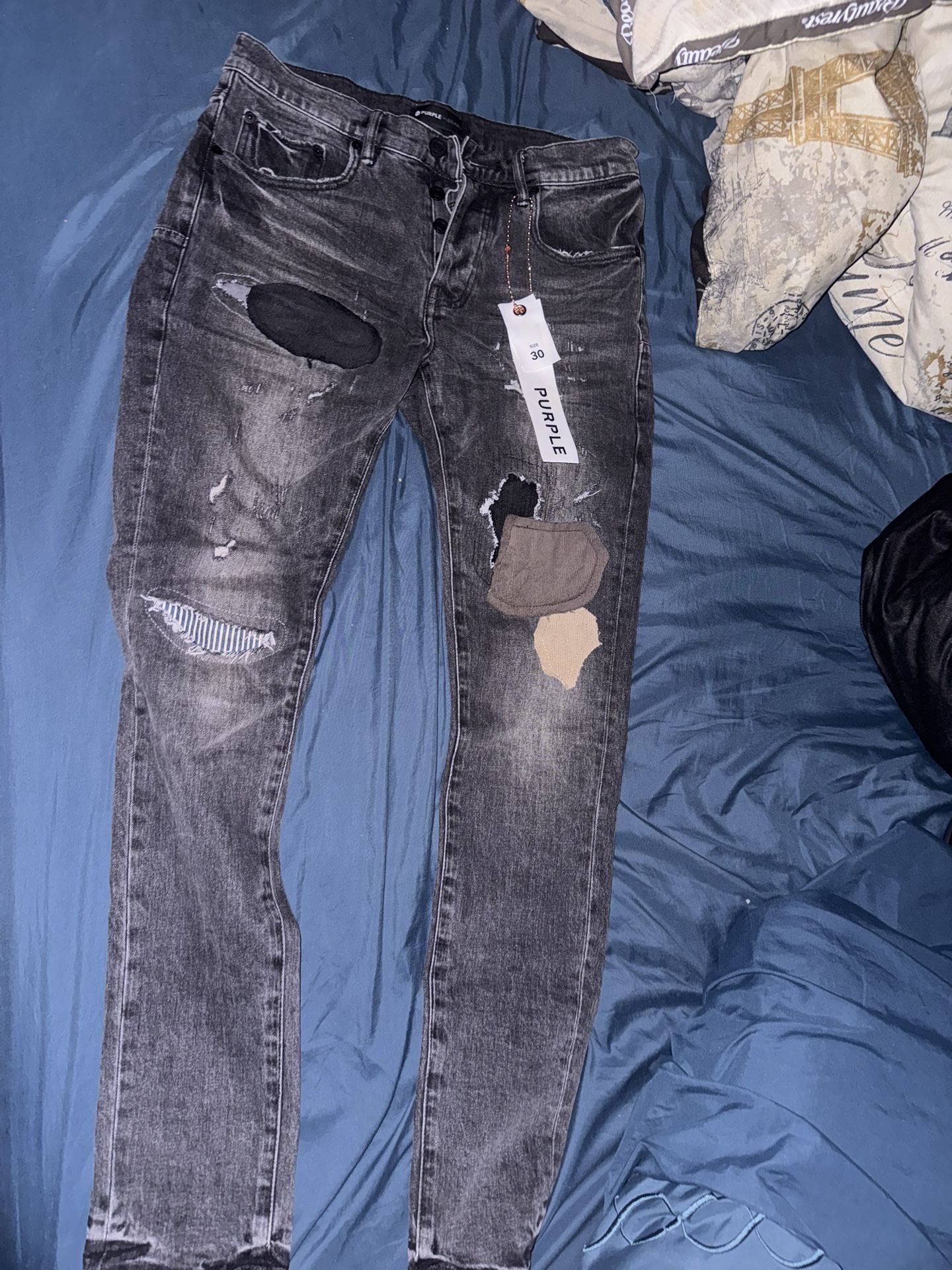 Purple Brand Jeans Patch Work