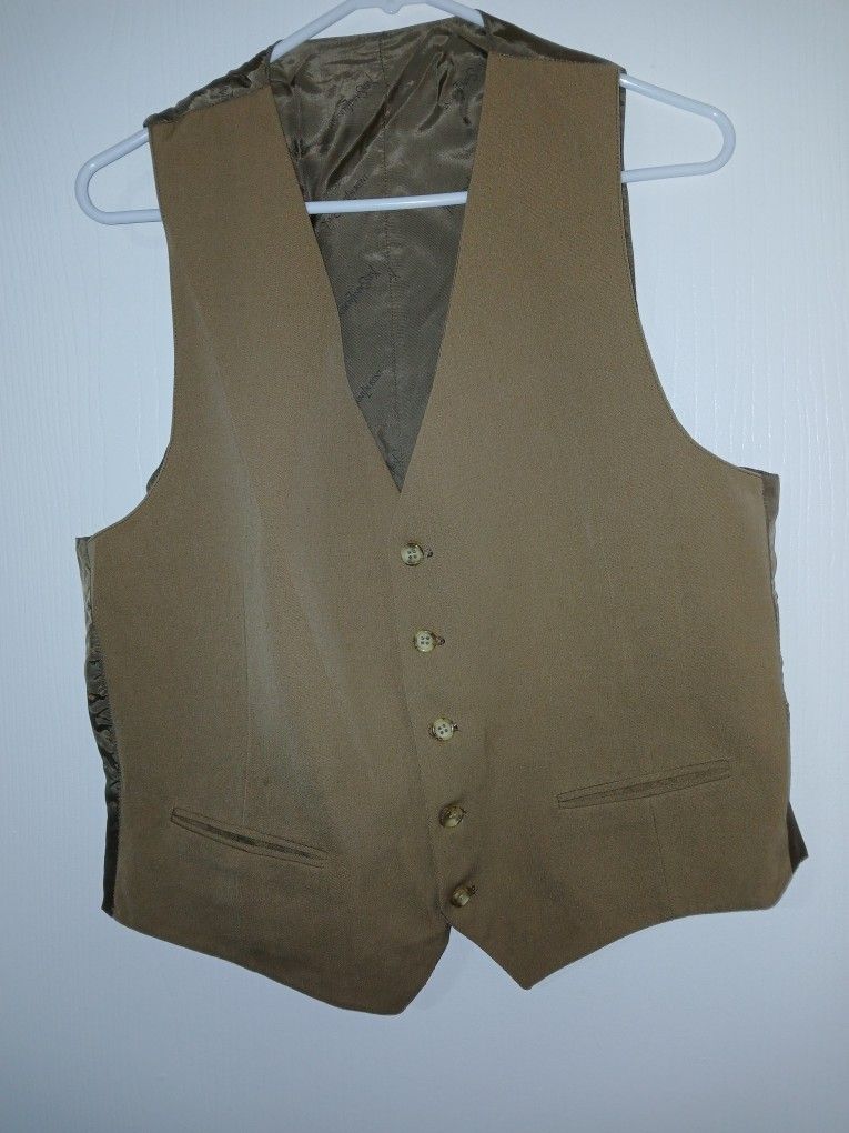 Vintage YSL Brown Wool vest. Fits Like A Large. Not Sure Minor Damage