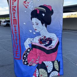 Primitive Geisha Flag/Banner 31x49 inches 