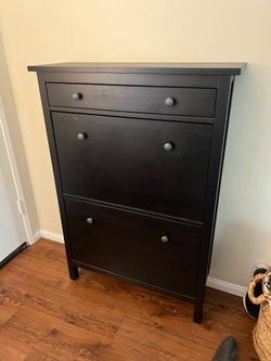 IKEA HEMNES Shoe Cabinet – Black-Brown – Holds 14 Pairs – Excellent Condition