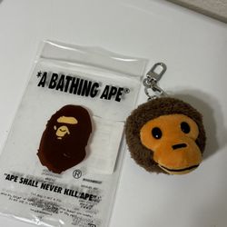 bape baby milo keychain plush head