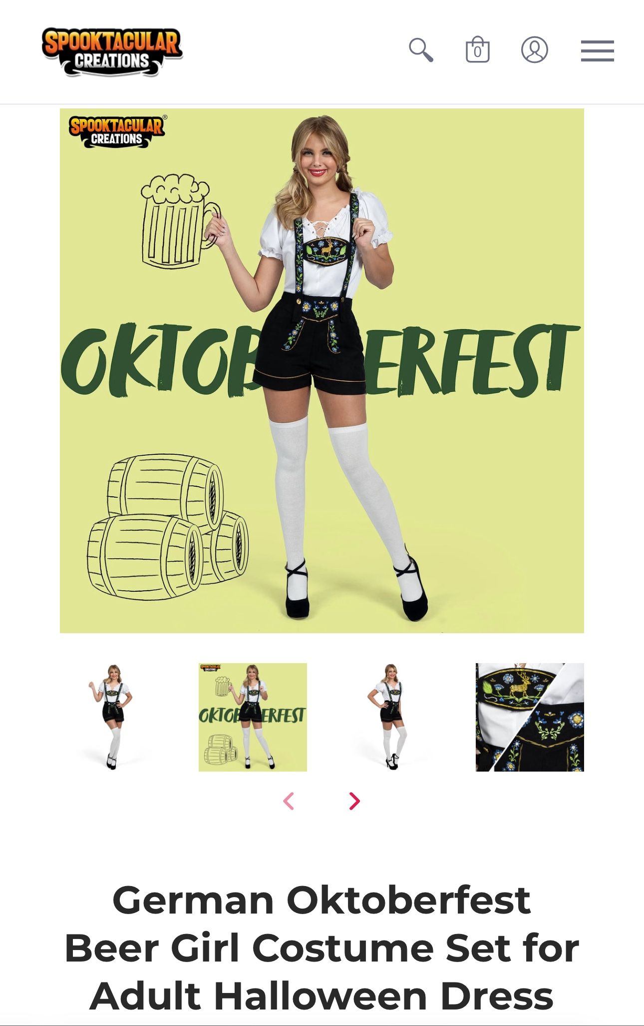 German Oktoberfest Beer Girl Costume Set for Adult (medium)