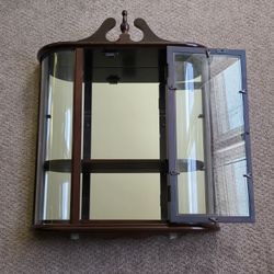 Wood & Glass Mirror Cabinet 