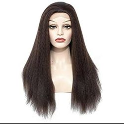 Kinky Straight Long Lace Front Wig