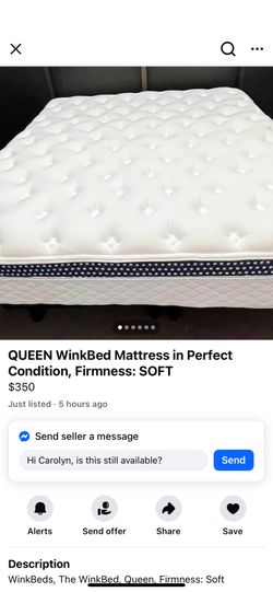 QUEEN WinkBed Mattress in Perfect Condition, Firmness: SOFT