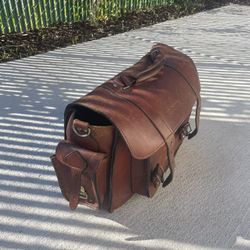 Custom Restored Leather Messenger Satchel