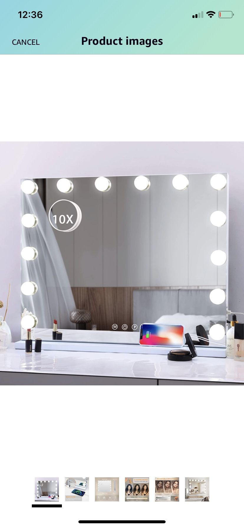 Hollywood Makeup Mirror with 14 Dimmable LED Bulbs