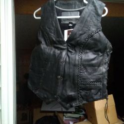 Leather Vest. New. Size. Med