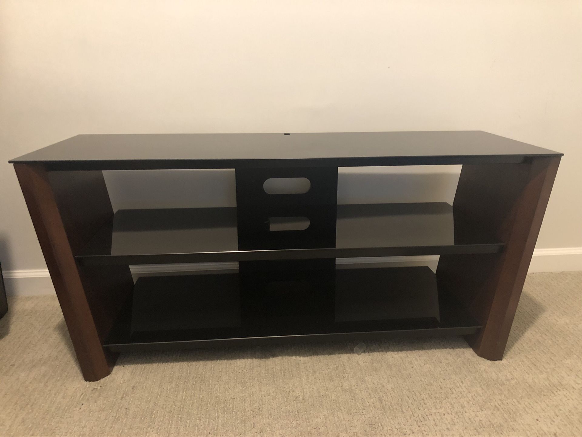 Wood and Glass TV Stand