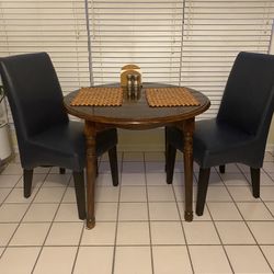 Wood, Polyurethane Table, 37inch Round Top, 29 Inch H