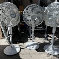 powerful fan, standing fan pedestal fan 18” oscillating 3 speed plastic no rusting adjustable height brand new firm price, ventilador de piso portátil