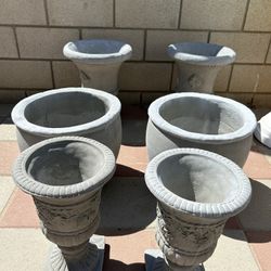 New Flower Pots Made Out Of Cement Perfect Gift 