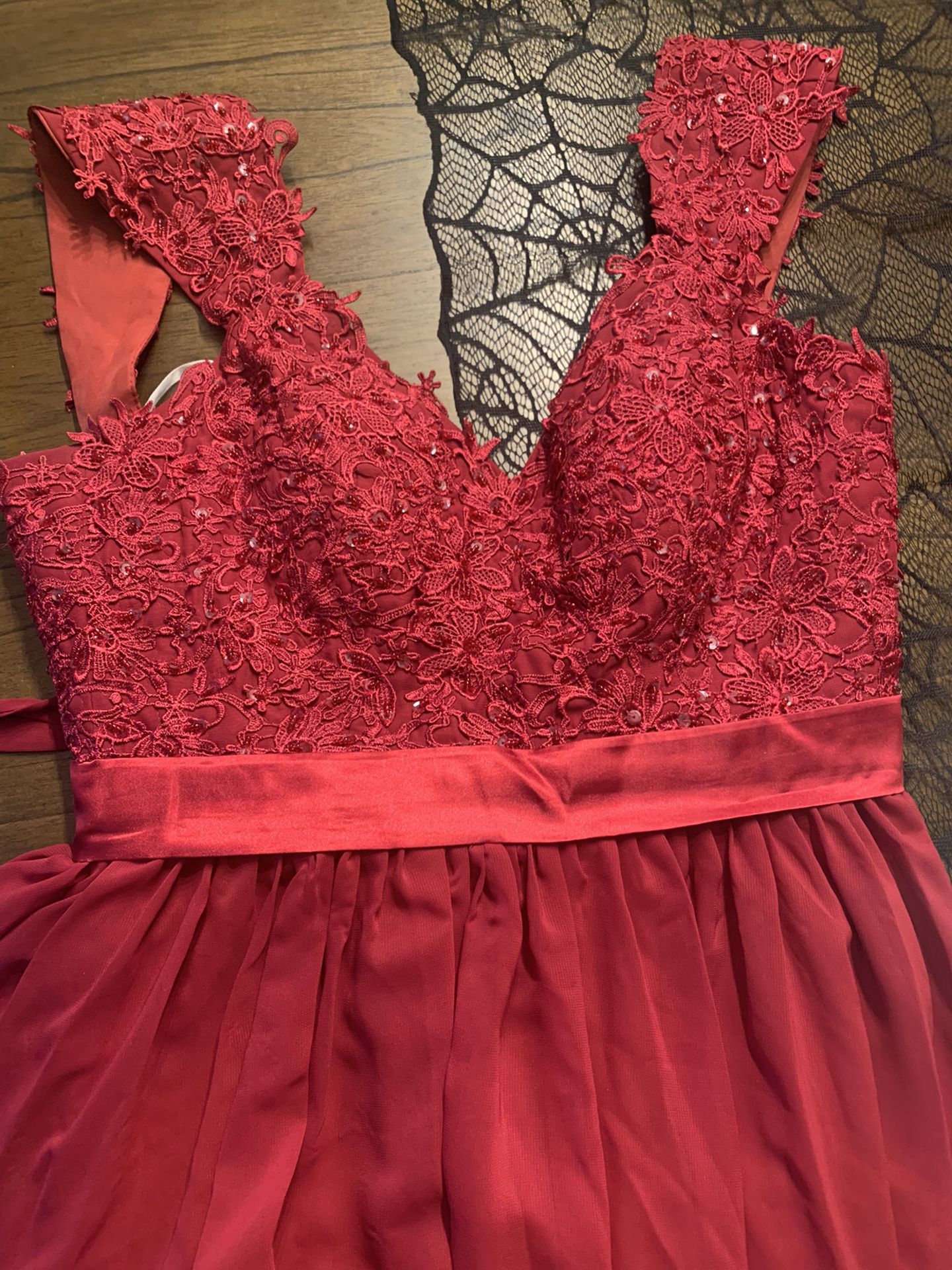 Burgendy Bridesmaid  Dress 