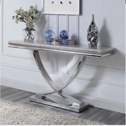 Faux Marble Console Table 