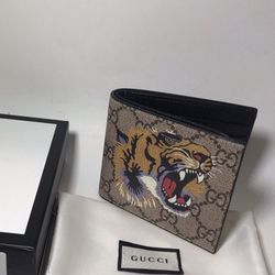 Gucci Brown GG Tiger Head Wallet