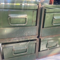 Military Green Storage Drawers - Vintage