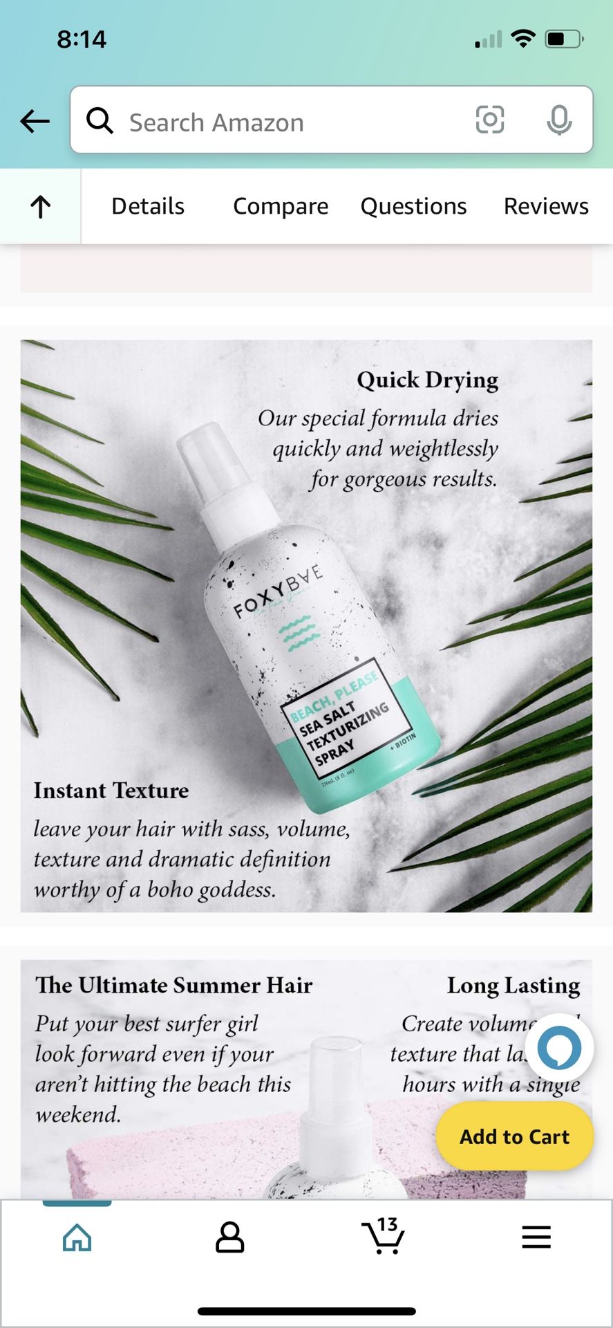 Foxbae Hair Texture Spray NEW