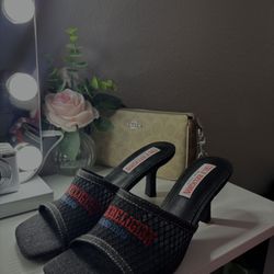 true religion coi mesh kitten heel 