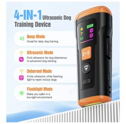  NEW 4-in-1 Ultrasonic Dog Training & Bark Control Device —BRAND NEW