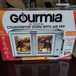 New Gourmia XL Digital Air Fryer Toaster Oven with Single-Pull French Doors