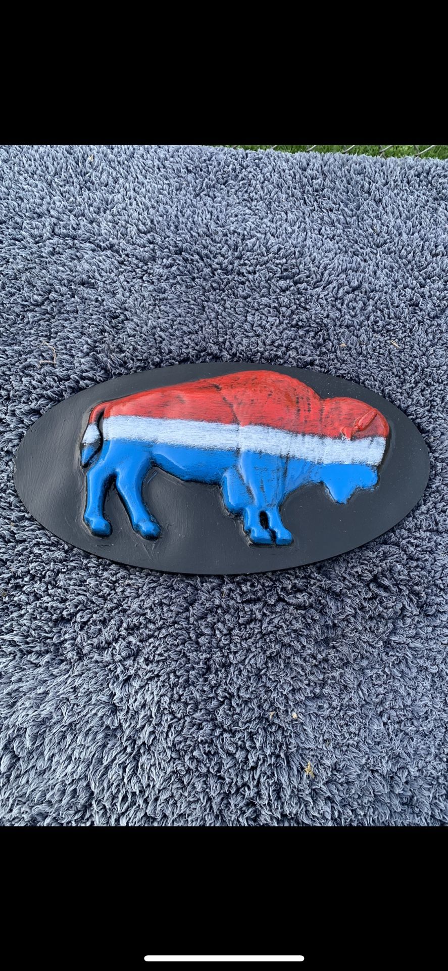 The Red White And Blue Buffalo Wall Plaque