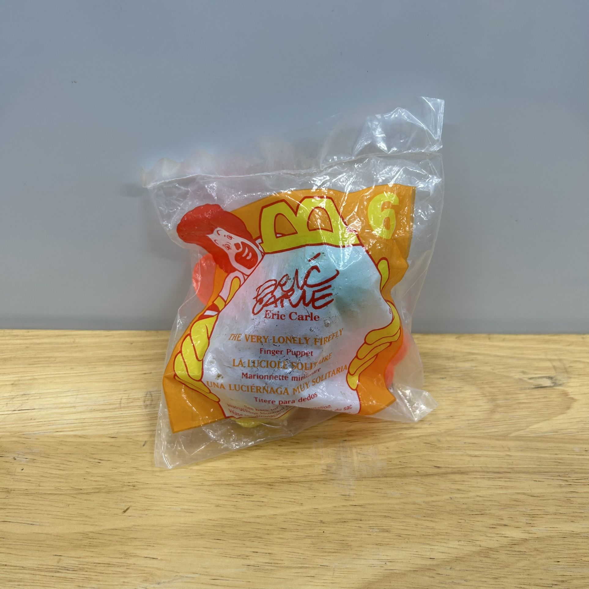 McDonald's Eric Carle Lonely Firefly Finger Puppet Happy Meal Toy #6 1996 NEW