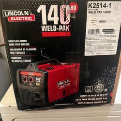 Lincoln Weld-Pak 140 Amp MIG and Flux-Core Wire Feed Welder, 115V, Aluminum Welder with Spool Gun sold separately 