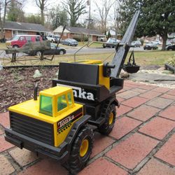 Tonka Mighty Diesel Crane Vintage 1990's Pressed Steel & Plastic 16" Length


