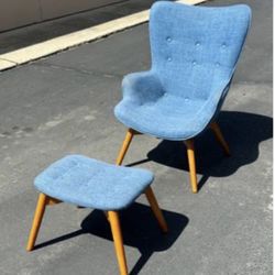 Vintage Chair And Ottoman 