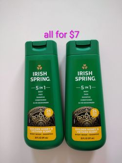 Irish Spring 5 in 1 Moisturizing Body Wash for Men, Golden Honey & Vetiver Scent, 20 fl oz