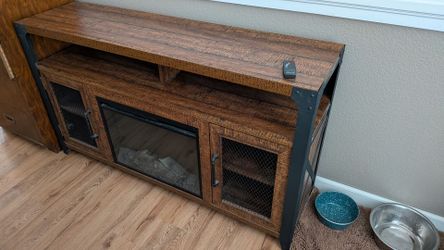 Fireplace tv stand