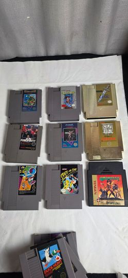18 Nintendo NES Game Lot Zelda Mario Punch Out Gauntlet Untested