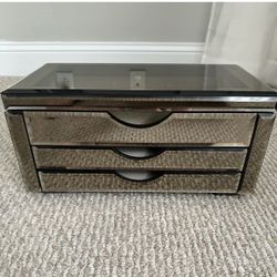 Smoked Glass Jewelry Box