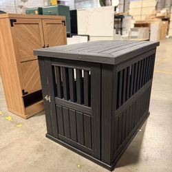 39inch Dog House Resin Dog Kennel Furniture Weatherproof Functional Outdoor Patios black $70