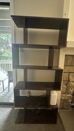 5-Tier Bookshelf - Rustic Brown