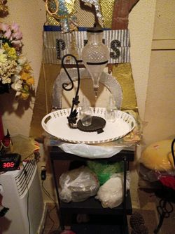 vintage glass wine fount 