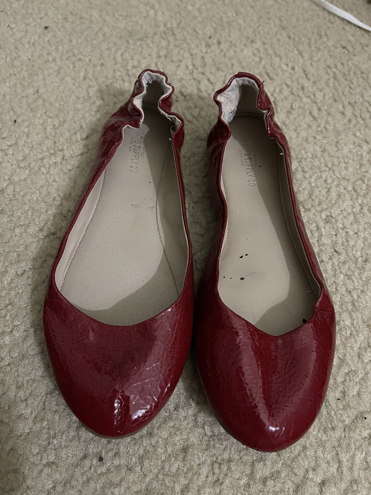 Mossimo Size 8.M Red Smoking Synthetic Women Shoes Flats