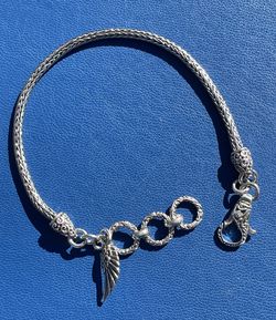 Angel Wing Sterling Silver Bracelet 