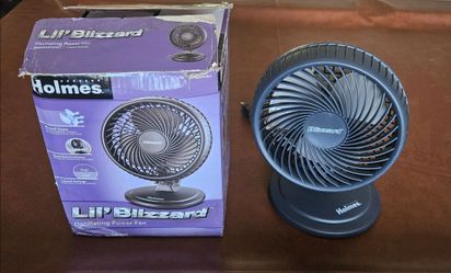 Holmes Blizzard 2 Speed Oscillating Table Fan. HAOF87. Working!