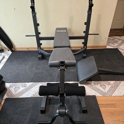 Body Champ Adjustable Bench Press with attachments