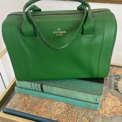 KATE SPADE SATCHEL LEATHER KELLY GREEN